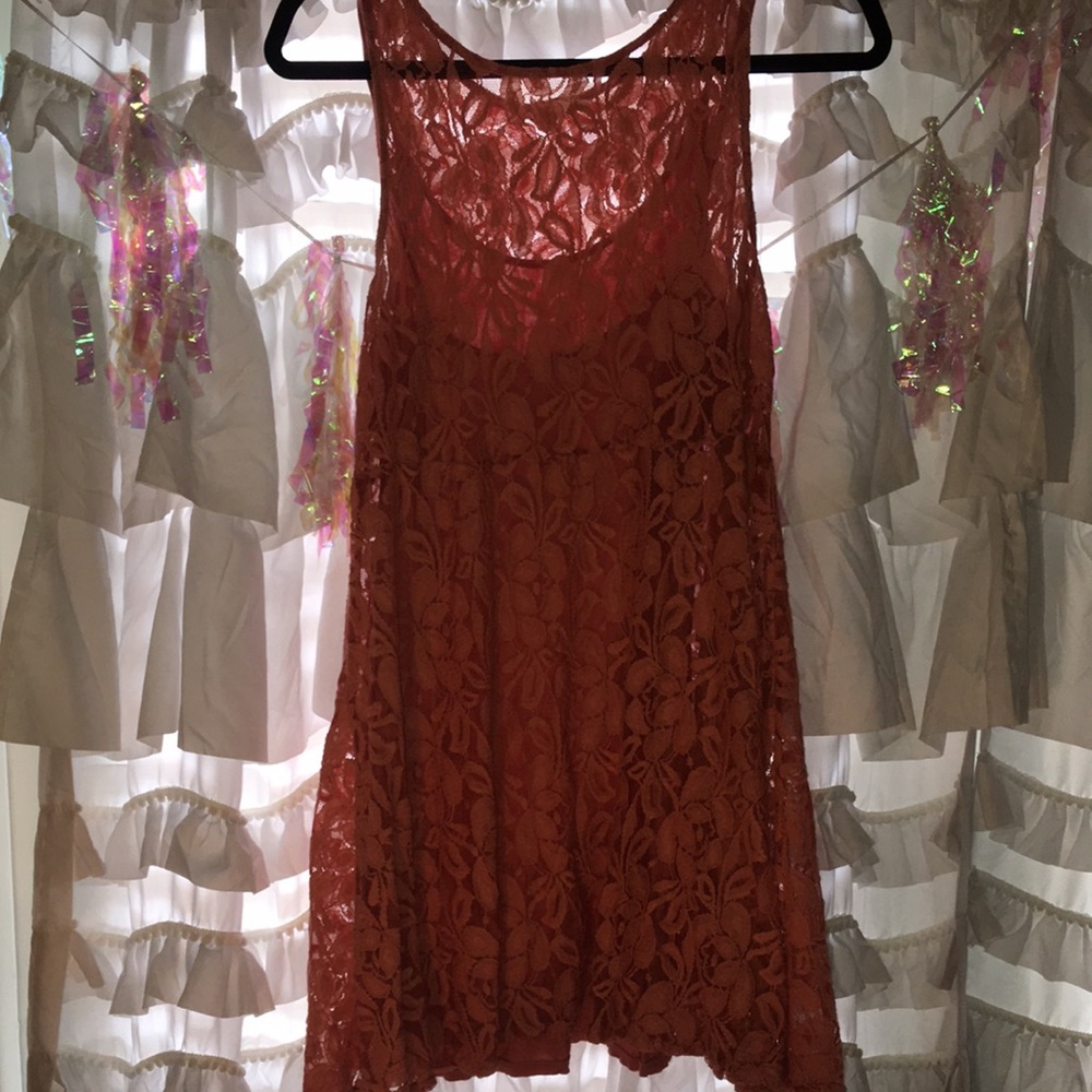 Burnt Orange lace Free People Dress